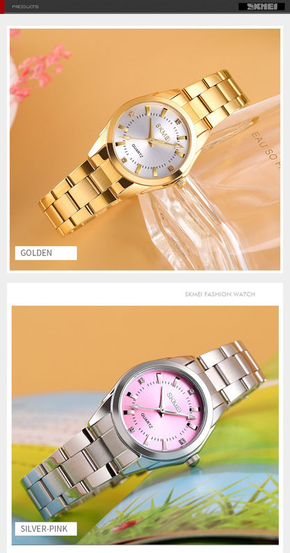 Skmei Japan Movement Luxury Quartz Watches For Women Thin Lady Hour Ladies Reloj Mujer Fashion Simple Quartz Women Watch 1620