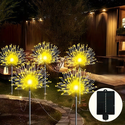 6Pack Outdoor Solar Garden Lights LED Garden Lights 8 Lighting Modes Courtyard Lamp IP65 Solar Landscape Light