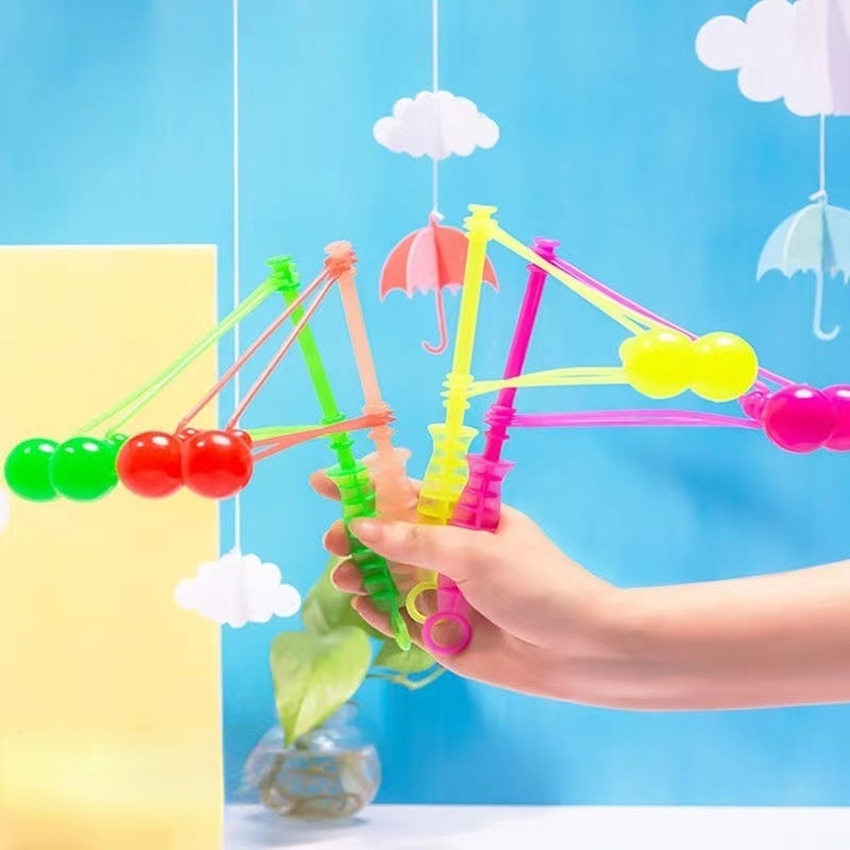 2/5/10Pcs Fun Hand-cranked Bumper Ball Kids Birthday Party Kindergarten Party Gift Reward Pinata Gift Bag Filler Carnival Award