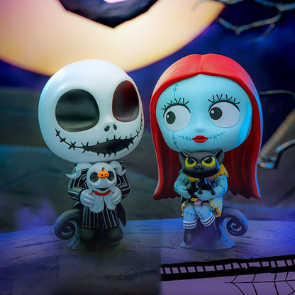 Hot Toys The Nightmare Before Christmas Sally Jack Skellington Cosbaby Mini Action Figure Fashion Cute Halloween Collection Gift
