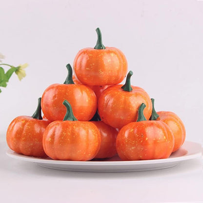 6/12pcs Simulated Pumpkin Decoration 5.5cm Vegetable Model Yellow / White Halloween Family Party Atmosphere DIY Decorations TMZ