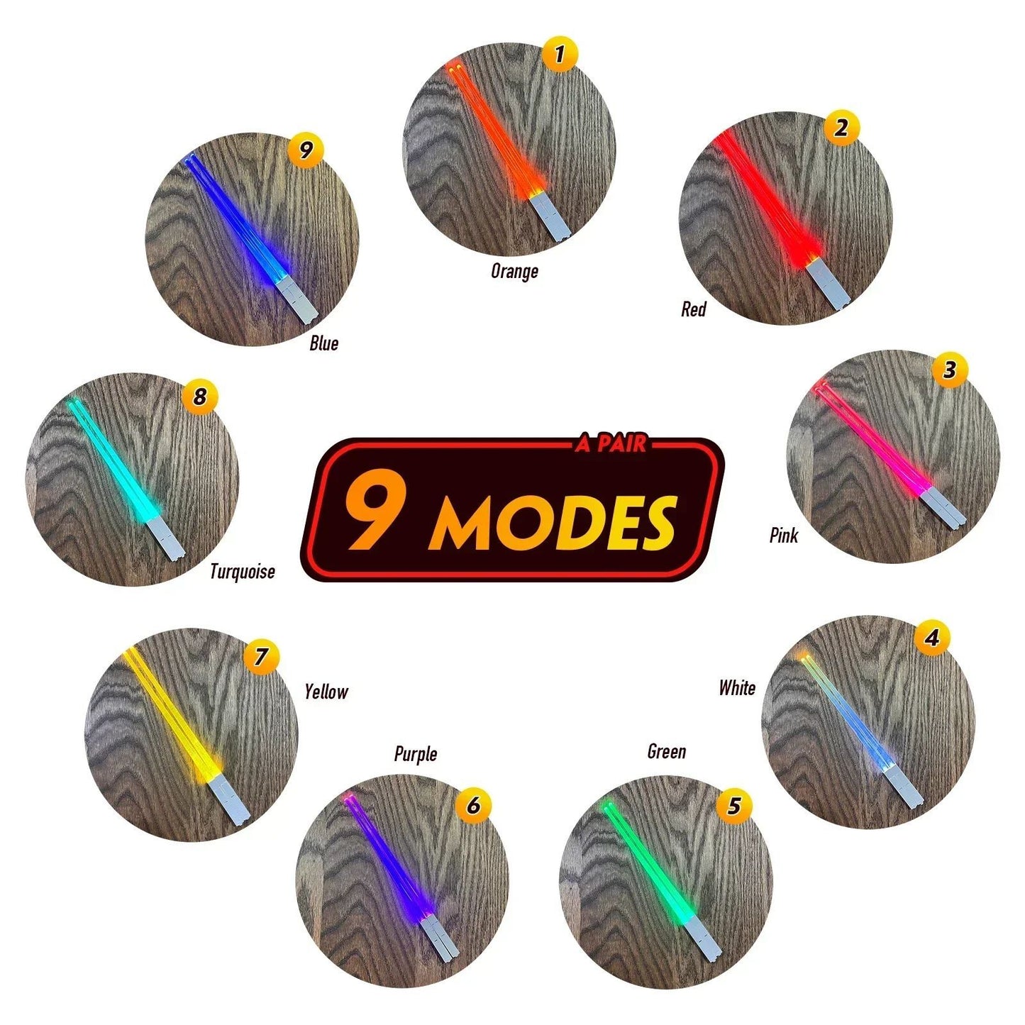 1 Pair StarWar Theme LED Lightsaber Luminous Chinese Chopsticks Reusable Washable Detachable Sushi Chopsticks Kitchen Tableware