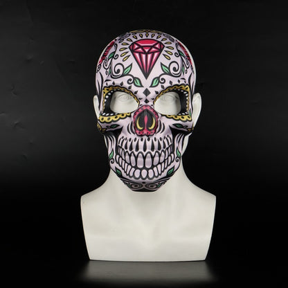 2023 Masks Mexican Day of The Dead Skull Mask Cosplay Halloween Skeletons Print Masks Dress Up Purim Party Costume Prop