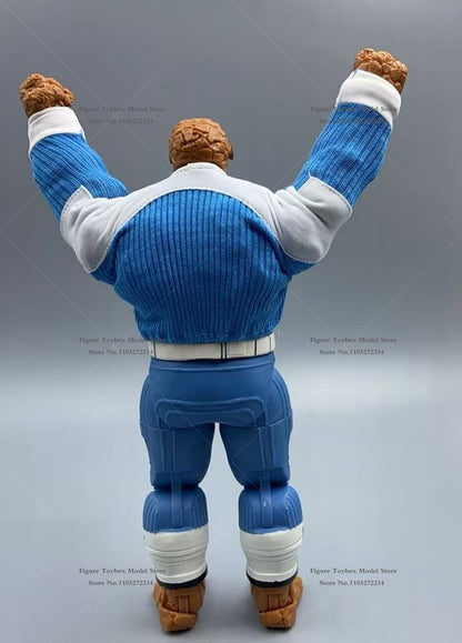 1/12 Quadrinhos Quarteto Fantástico Coisa Boneco de Ação Azul Branco Mini Suéter Top Acessório de Roupa de Brinquedo Para Decoração de Soldado de 6" ML