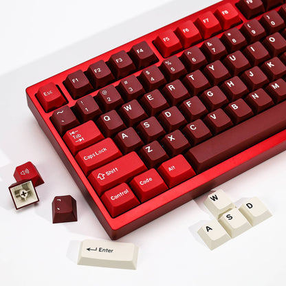 KBDiy GMK Jamon Keycap Red Retro PBT ISO Double Shot Cherry Profile Keycaps For MX Switches 60 Mechanical Keyboard Gamer Key Cap