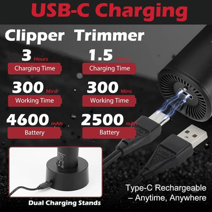 VGR Hair Trimmer Professional Hair Cutting Machine Electric Barber Clippers Adjustable 9000RPM Metal Trimmer for Men V-001 V-977