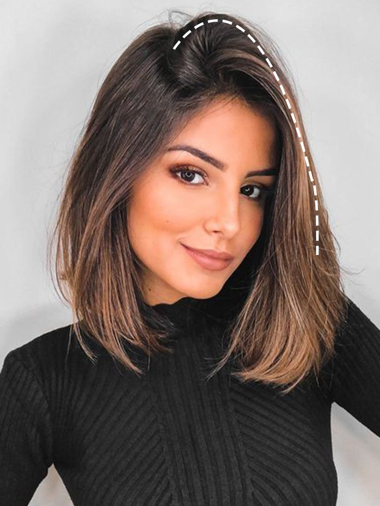 MERISI HAIR Apliques de Cabelo Sintético Liso Invisível com 2 Presilhas, Aumento de Volume, Extensões de Cabelo, Cobertura Lateral Superior
