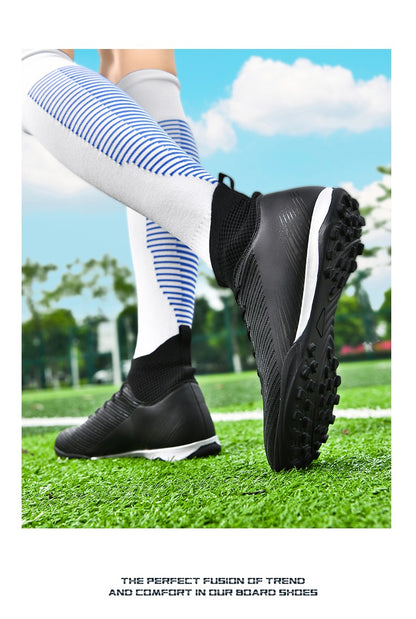 Men Fast Soccer Shoes Professional TF/FG Indoor Futsal Football Field Boot Unisex Society Cleats Long Spikes Sneaker Comfortable
