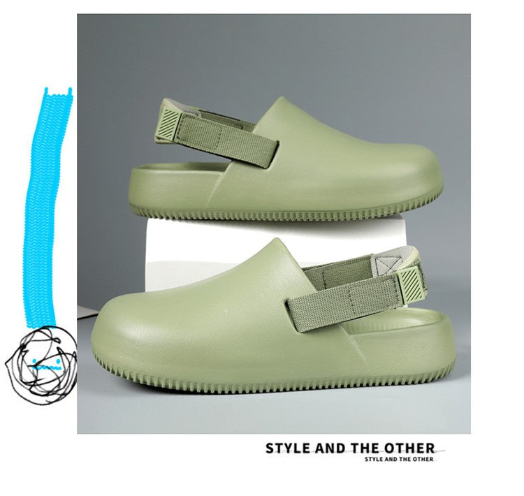 2025 New Casual EVA Sandal Men'S Non-Slip Flip-Flop Mule Design Comfortable Breathable Slip-On Lazy Shoes Adults Home Slippers