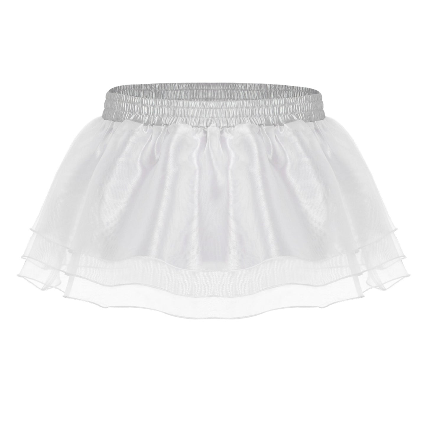 Womens Tiered A-line Pleated Short Skirt Shiny Glitter Skirt for Rave Festival Pole Dance Bar Party Skirt Night Club Costume