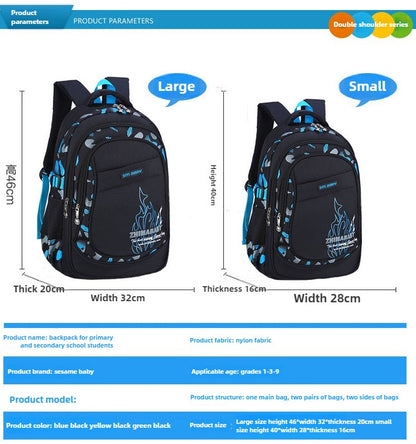 Mochila Escolar Impermeável Leve para Crianças de 6 a 12 Anos Durável Grande Capacidade para Livros Meninos Meninas254