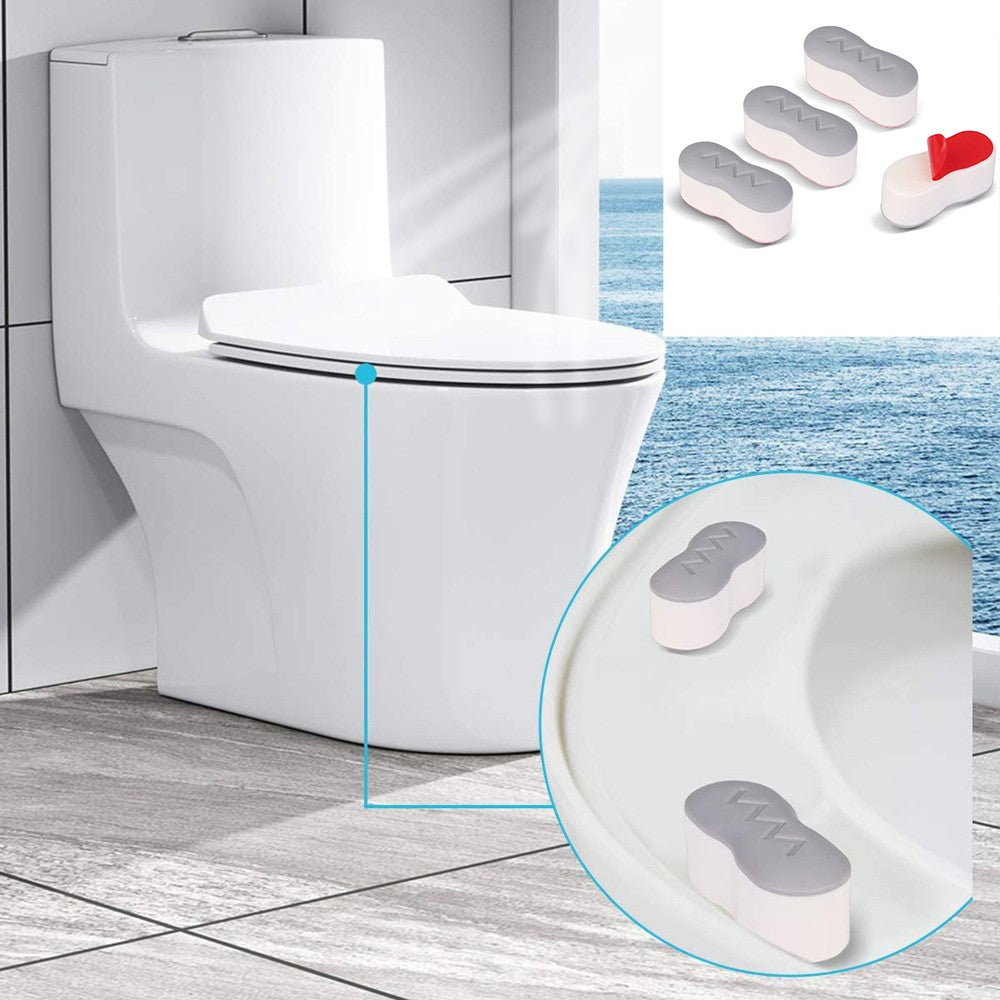 4 peças almofada universal para tampa de vaso sanitário, junta antiderrapante, almofadas para assento de vaso sanitário, amortecedores, absorvedor de choque, kits de assento de vaso sanitário para banheiro
