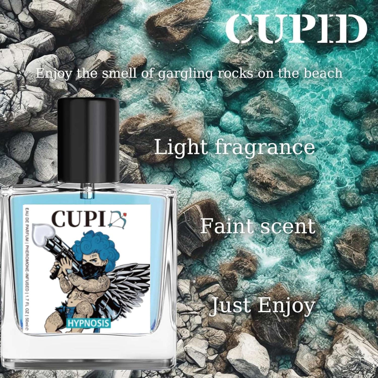 50ml Colônia Cupid Perfume Feromônio Colônia Masculina Longa Duração Aumenta a Intimidade Perfume Hombre de Alta Qualidade Atrai Mulheres