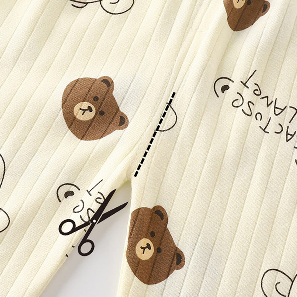 Kids Casual Autumn Long Sleeve Pajamas Set Boys and Girls Cartoon Print Home Wear Comfortable Soft Fabric Sleepwear