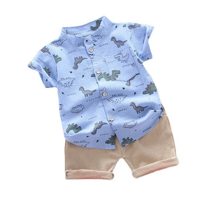 New Summer Baby Boys Clothes Suit Children Fashion Cartoon Shirt Shorts 2Pcs/Sets Toddler Casual Costume Infant Kids Tracksuits