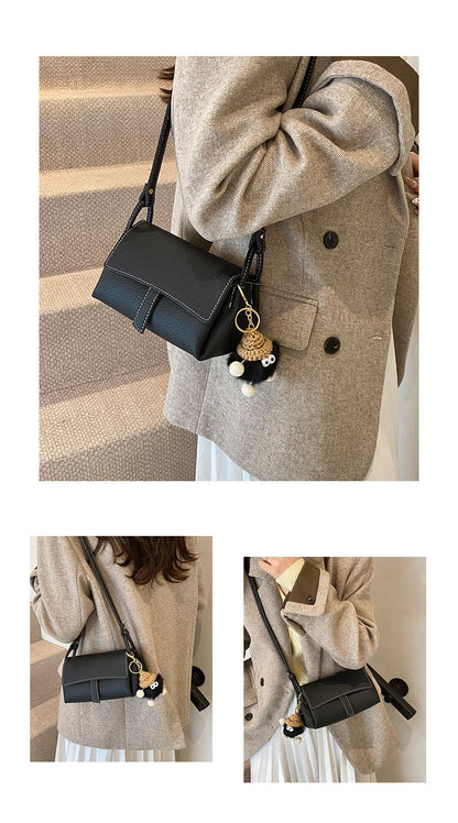 New Retro Pillow Bag Simple Solid Color Versatile Personality Single Shoulder Crossbody Bag Fashionable Niche Women's Bag