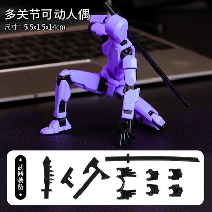 Boneco de ação robô articulado e transformável impresso em 3D com 13 articulações, presente de montagem "faça você mesmo" para adultos, pais e crianças