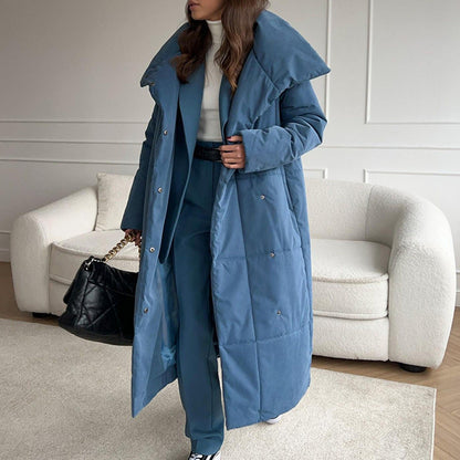 New Winter Women's Large Quilt Cotton Clothes Fashion Loose Long Overcoat Warm Cotton Jacket Female Cold Padded Jacket ?? ????