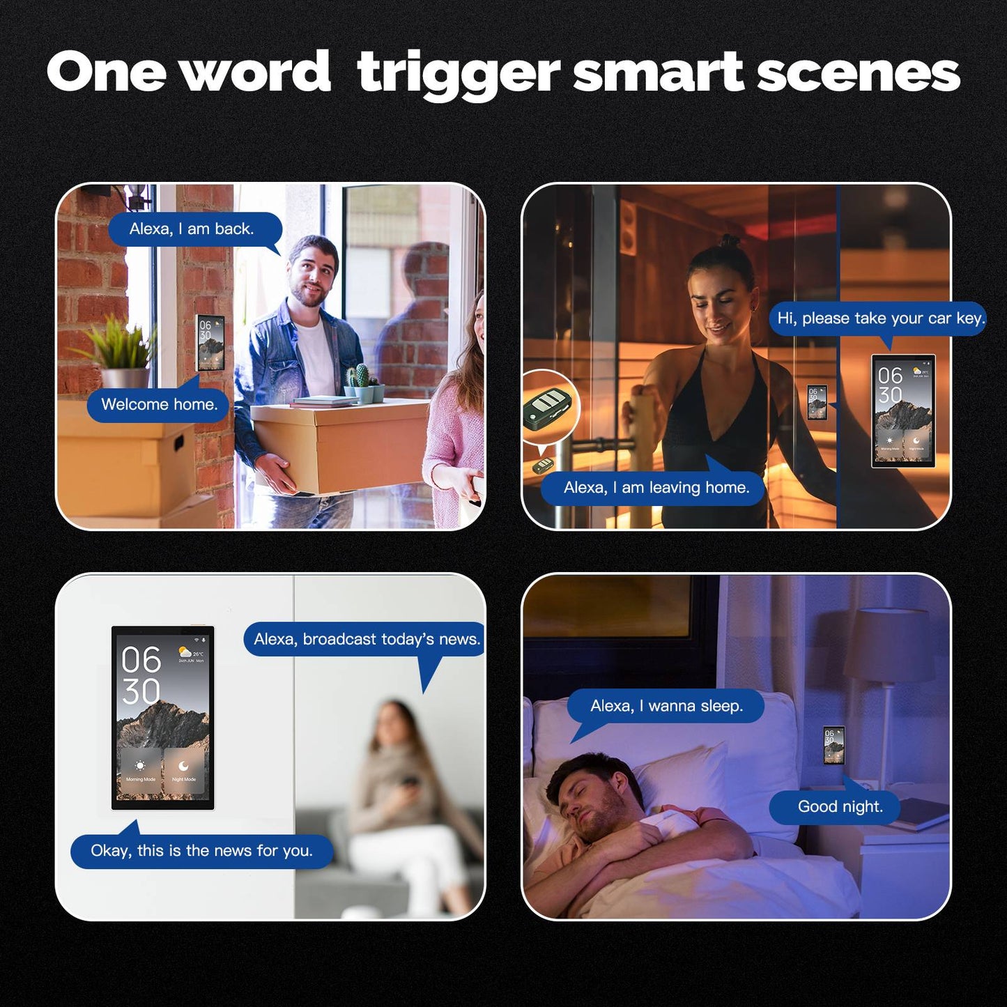 MOES Tuya Wifi Smart 5-inch Touch Screen US Center Control Panel Voice Control Alexa And ZigBee Gateway Built-in Scene Control