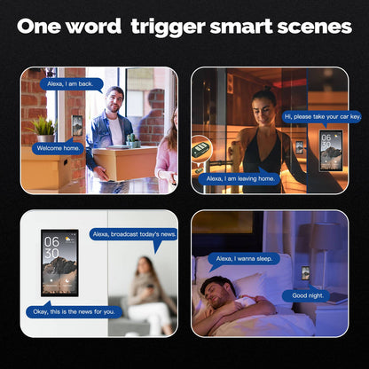 MOES Tuya Wifi Smart 5-inch Touch Screen US Center Control Panel Voice Control Alexa And ZigBee Gateway Built-in Scene Control