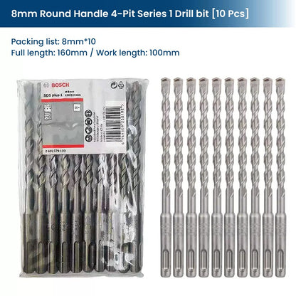 Conjuntos de Brocas Bosch SDS Plus para Martelete para Concreto Diâmetro 6-12mm Cabo Redondo Acessórios para Martelete Perfurador