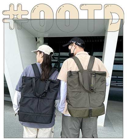 Mochila Feminina e Masculina Grande Capacidade Unissex Mochilas Nylon Impermeável Bolsa Esportiva Bolsas Escolares Tendência Portátil Lazer Viagem Bolsa de Mão