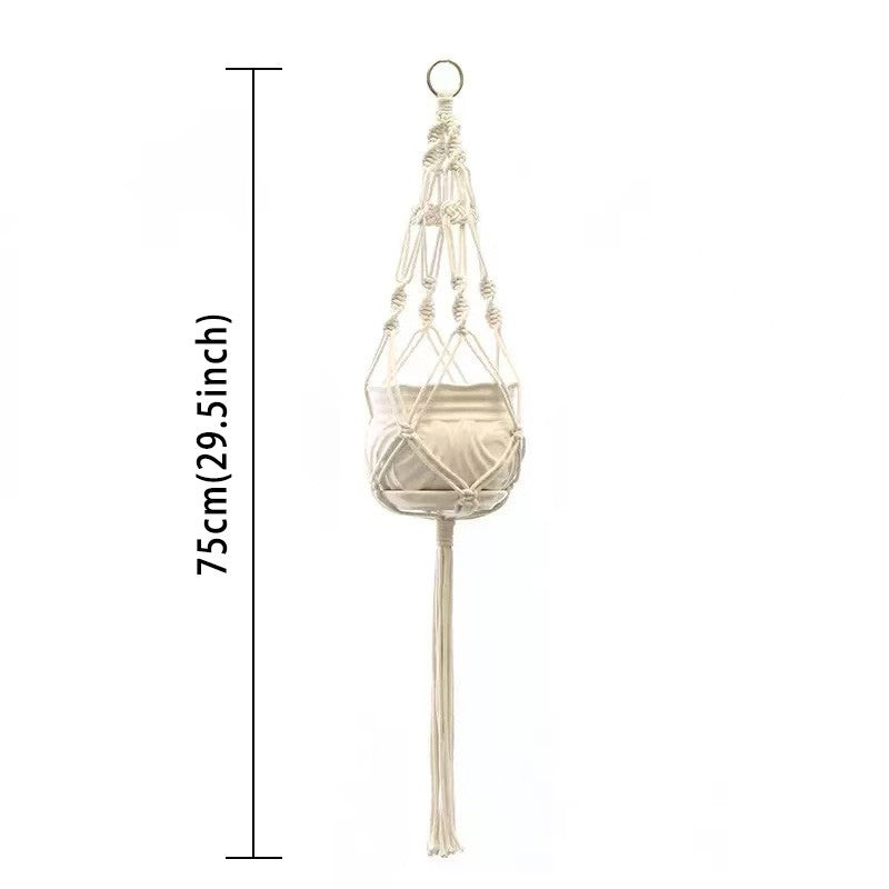 Hanging Plant Handmade Macrame Plant Hanger Flower Pot Planter Hanger Wall Decor Courtyard Garden Hanging Planter Hanging Basket