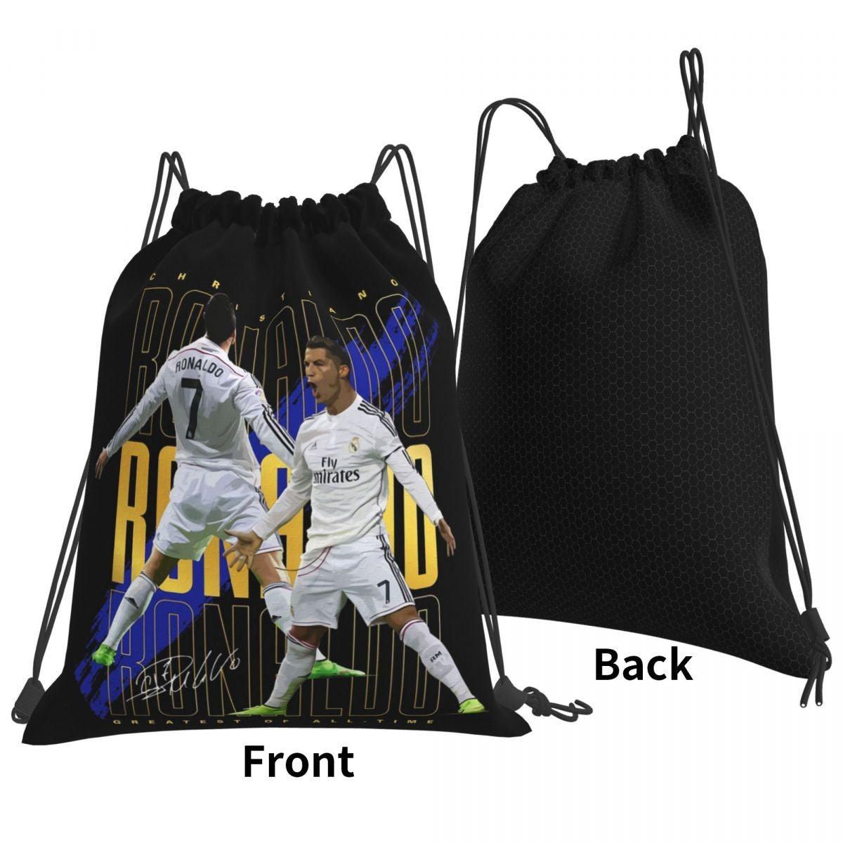 Cristiano Ronaldo Suuiii! Mochilas Casuais com Cordão Bolsa Esportiva Bolsas de Livros Para Viagem Estudantes