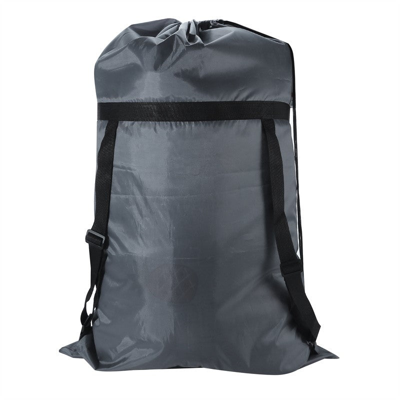 Waterproof Heavy Duty Backpack Black One Size Polyester Laundry Bag Camping Travel Sport Large Clothing Storage Bag Ditty Bags