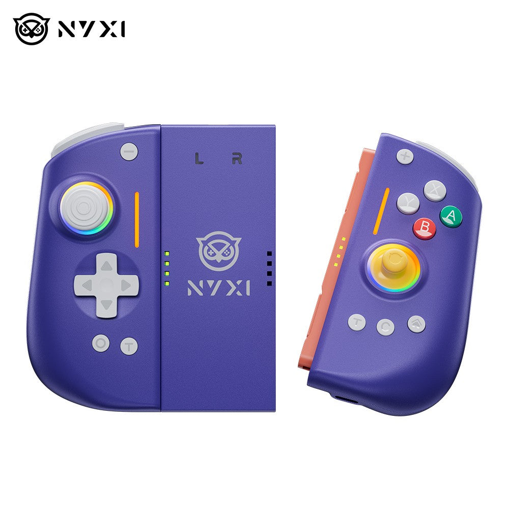 NYXI Hyperion 3 Purple Edition, Magnetic Modular Joypad for Switch 2, Hall Effect No Drift, Full Mechanical Buttons, 9-Axis Gyro, Pro & Handheld Mode