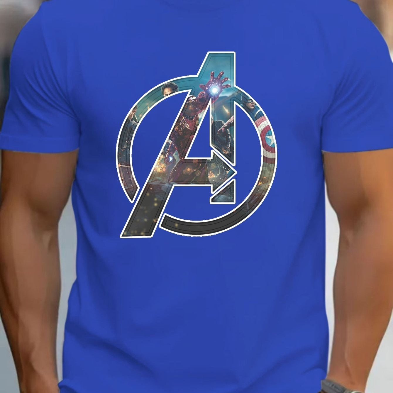 Marvel Tshirt Disney Graphic - Soft Cotton Blend Round Neck Short Sleeve Printed Letter Pattern Casual Summer Top for Men