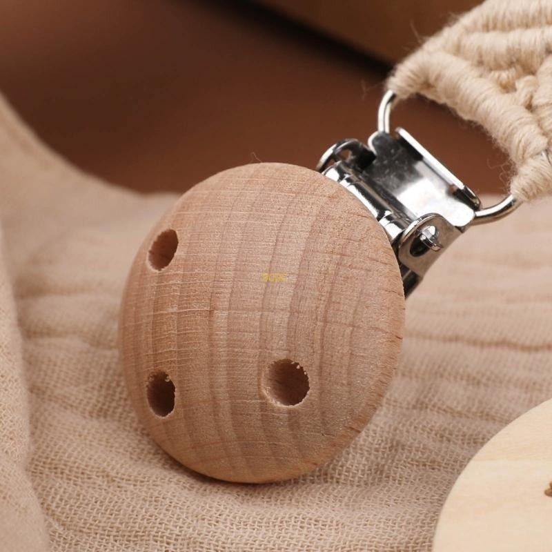 5Pcs Baby Soothing Doll Toy Burp Cloth Pacifier Chain and Teether with Tassels Board for Comfortable Teeth Care