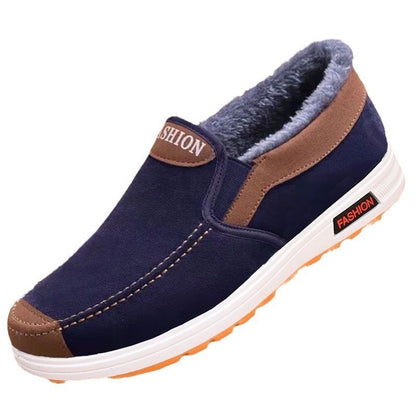 Casual Sneakers 2025 Autumn New Arrival Men's Winter Warm Cotton Shoes Fashion Plush Comfortable Slip on Men Sports Casual Shoes