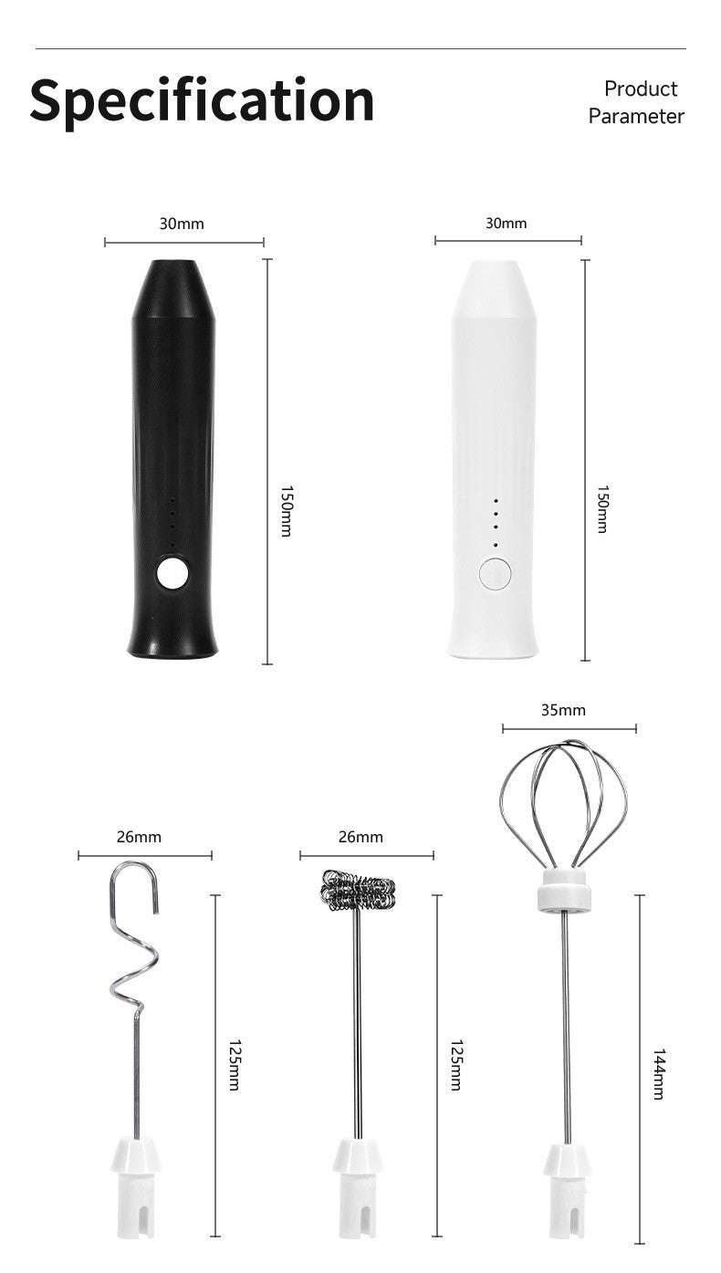 Espumadores de Leite Sem Fio Recarregável USB Elétrico 3 Velocidades Mini Liquidificador Portátil Batedor de Café para Ferramentas de Cozinha