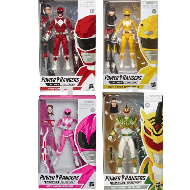 Boneco de Anime Hot Power Rangers Red Ranger Lightning Collection Dino Fury Bonecos de Ação Modelo Estátua Brinquedos Presentes