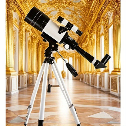 Telescópio Monocular 70300 com Tripé e Adaptador para Celular, Telescópio Portátil para Aventuras de Observação de Estrelas!