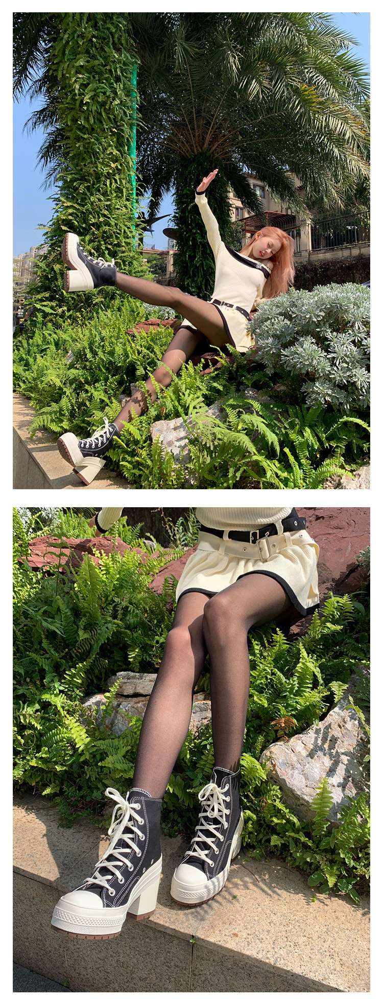 Women Platform Sneakers Canvas Shoes Personalized Luxry Heels Skateboard Lace Up Casual Fashion Outdoor Sneakers