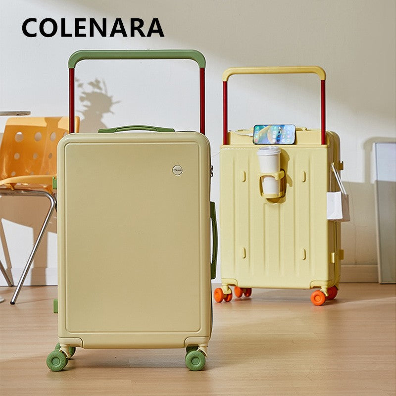 COLENARASuitcase 20"24"28 Inch Large Capacity Trolley Case ABS + PC Boarding Box Cart Type Travel Bag Universal Wheel Luggage