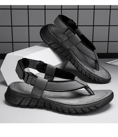 Men's simple casual sandals summer outdoor anti slip wear-resisting comfort beach shoes breathable fashion male walking slippers