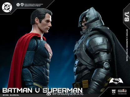 EM ESTOQUE Fondjoy BVS Set Armored Batman Battle Damaged Superman Action Figures 1/9 Batman v Superman?Dawn of Justice DC