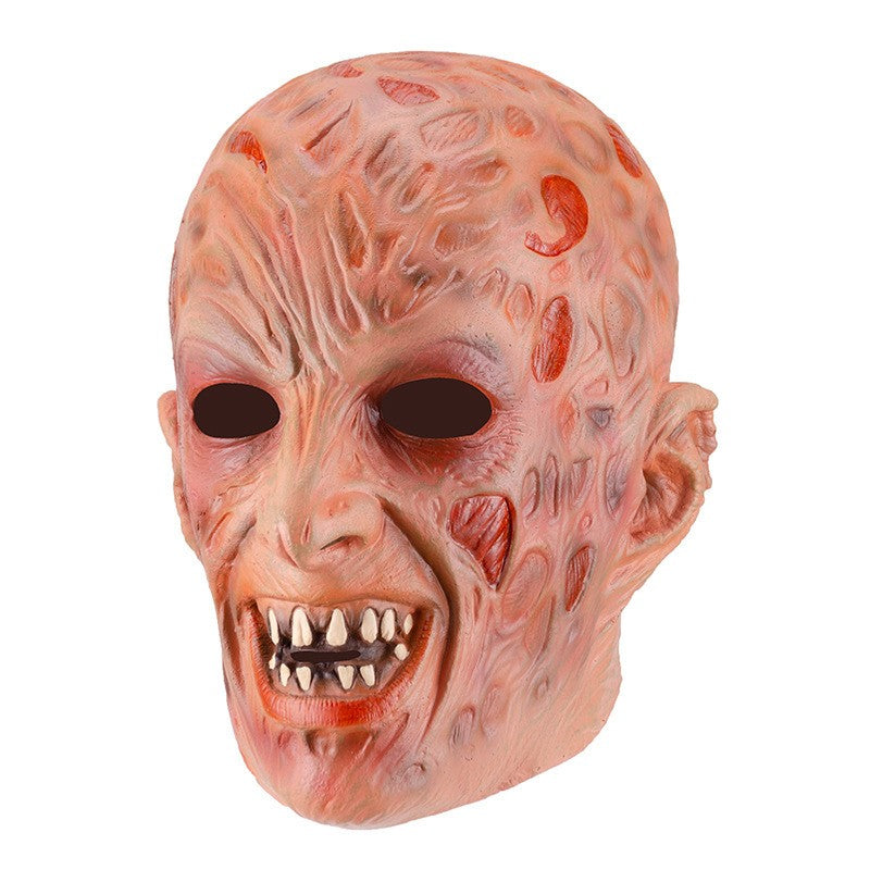 Freddy Cosplay Costume Adult Sweater Red Striped Knitting Top Coat Hat Fnaf Mask Halloween Carnival Party Costume for Men
