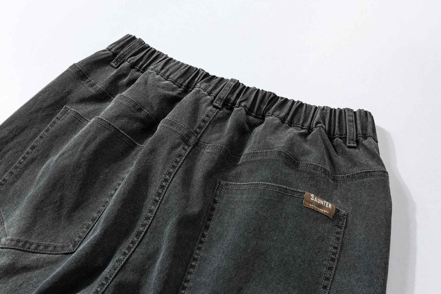 Calças jeans masculinas largas de perna reta, cintura alta, plus size, extra longas, 115cm, Primavera 190