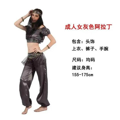 Aladdin  India Middle East  Dubai Robe Shepherd's Costume For Men And Women Halloween Adult's Cosplay Arab Costume
