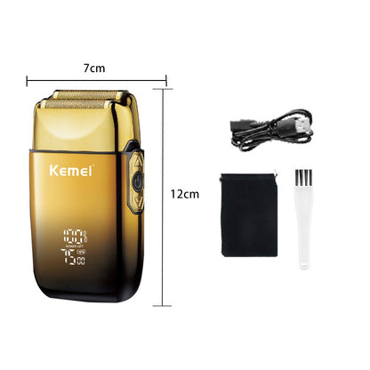 Kemei KM-TX10 Electric Shaver Beard Trimmer Man Rechargeable Dry Wet Shaver Machine Reciprocating Safety Razor Blade Replacement