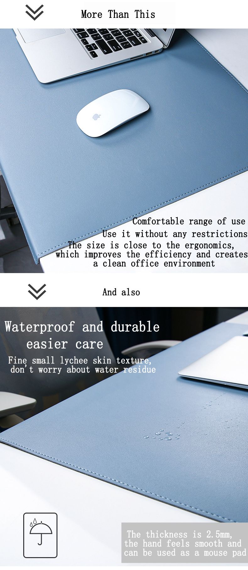 Folding Elbow Guard Wrist Guard PU Office Desk Mat Big Mouse Pad Laptop Computer Desk Pad Gaming Mousepad Table Mat Cushion