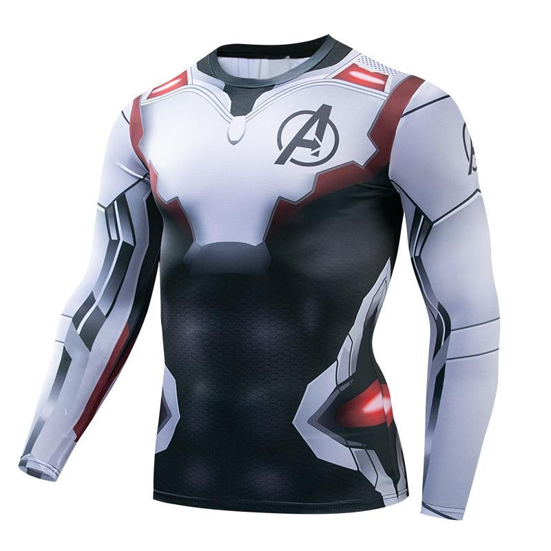 High-quality 3D Printed T shirts Men Compression Shirt Comic Cosplay Costume Halloween Clothing Long Sleeve Tops For Male