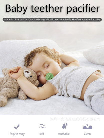 TYRY.HU Baby Newborn Soft Food Silicone Nipple Infant Safe Circle Type Nipples Toddler Pacifier Kids Teether Toy For Boy Girls