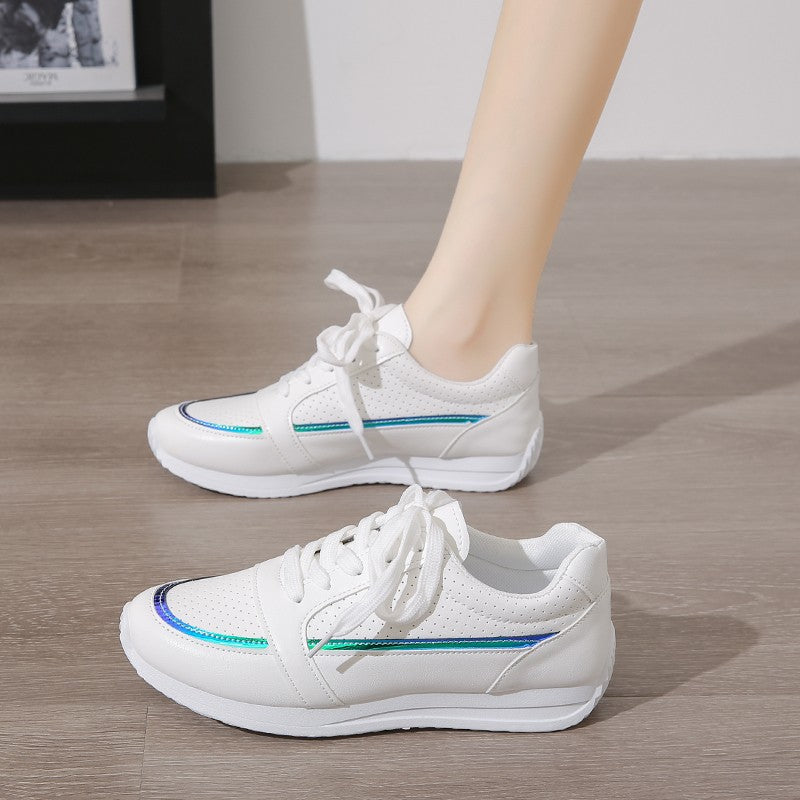 2025 Women's Mesh Sneakers Patchwork Lace Up Flat Shoes for Women Lightweight Female Shoes Classic Versatile Zapatillas De Mujer