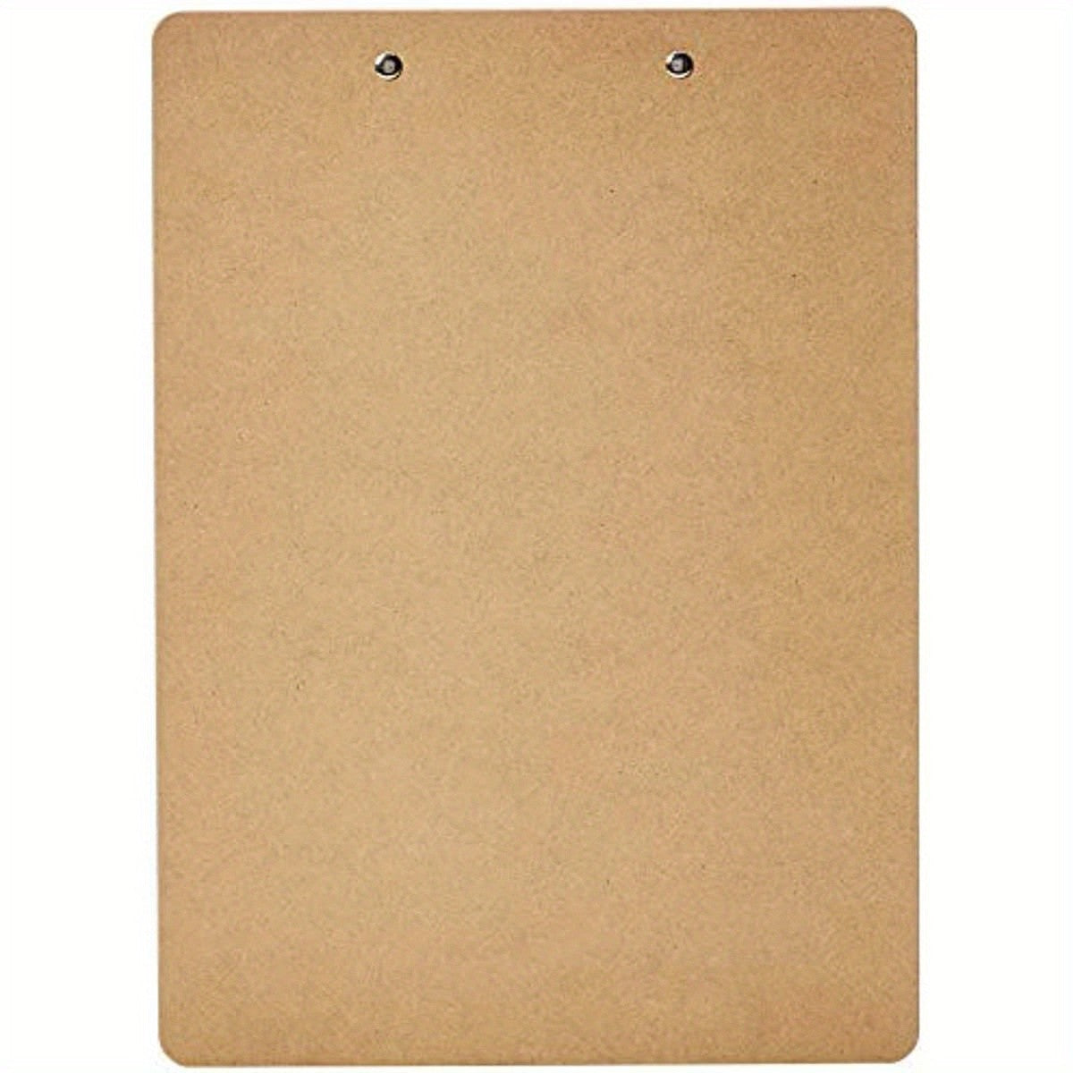 Basics Hardboard Office Clipboard Wooden file board clamp Writing pad for office memo folder- 1-Pack