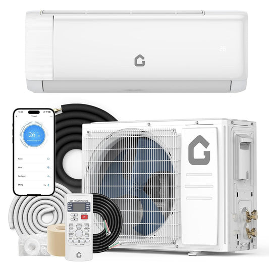 Bomba de Calor Inverter Mini Split de Alta Eficiência (SEER 18.5-22) – 9000-24000BTU 115V/230V Wi-Fi Remoto Fácil Instalação Para Casa